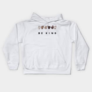 sign language hand talking gift idea  : be kind 2020 Kids Hoodie